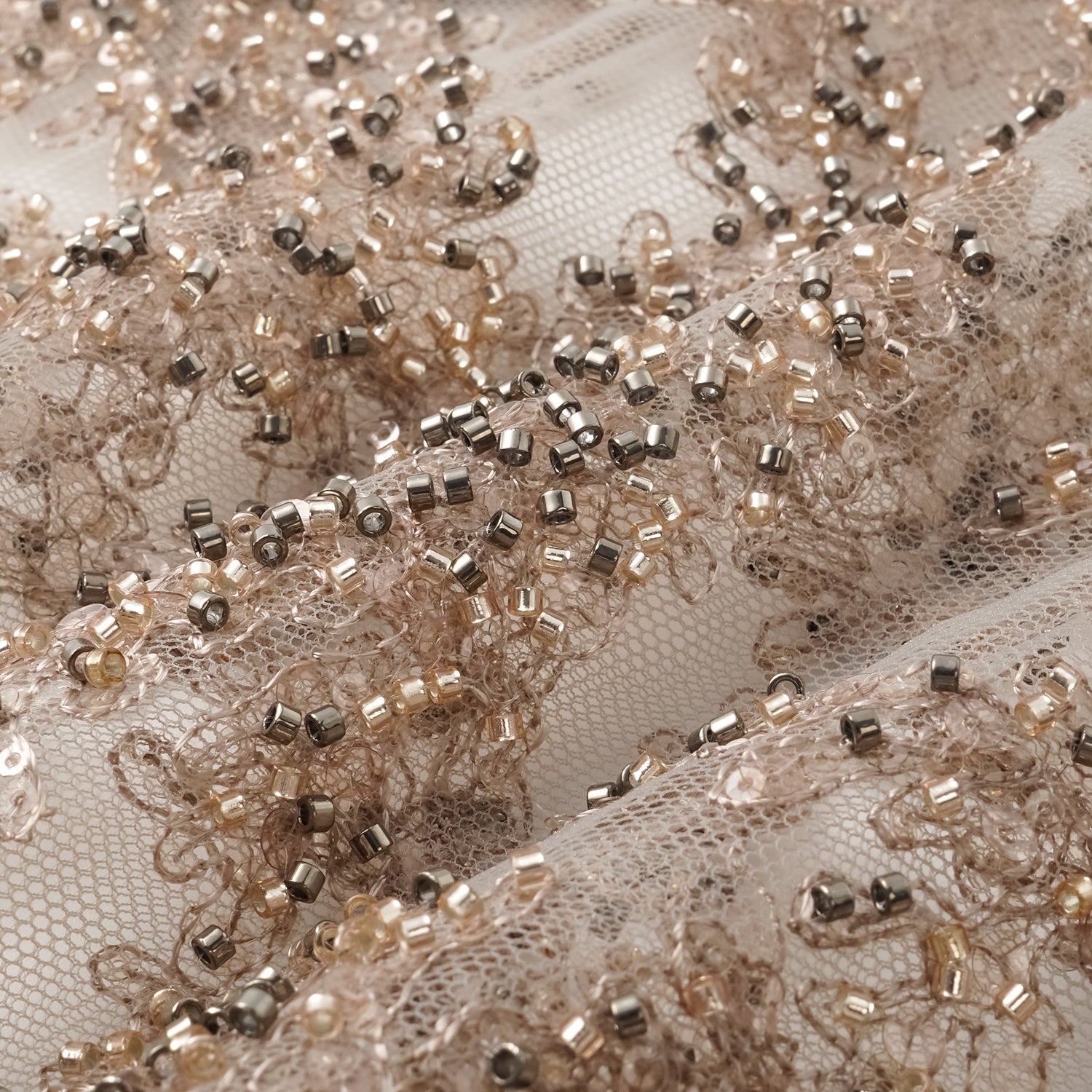 “茶宴” 奢華珠綉蕾絲輕國風細肩帶背心—Gold