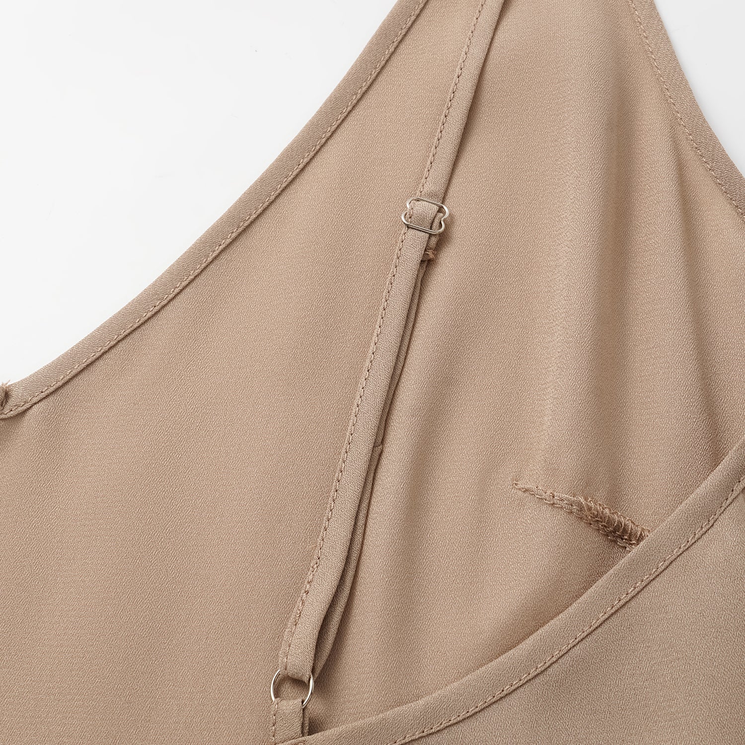 “茶宴” 奢華珠綉蕾絲輕國風細肩帶背心—Gold