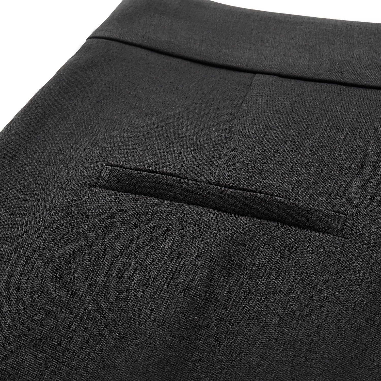 “Autumn Diary ” 韓國超彈力垂墜肌理面料特殊剪裁闊腿長褲—黑色