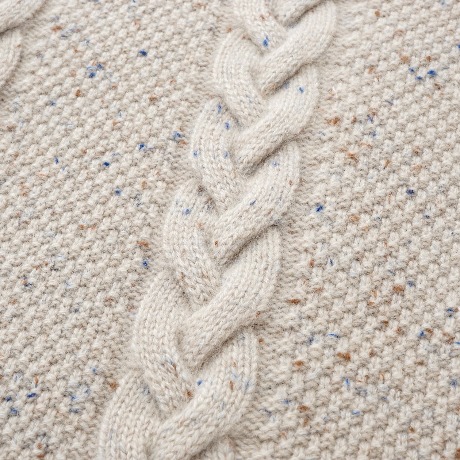 “Spring Diary” 100% Cashmere 立體編結針織開衫—Vanilla Haze香草絮語