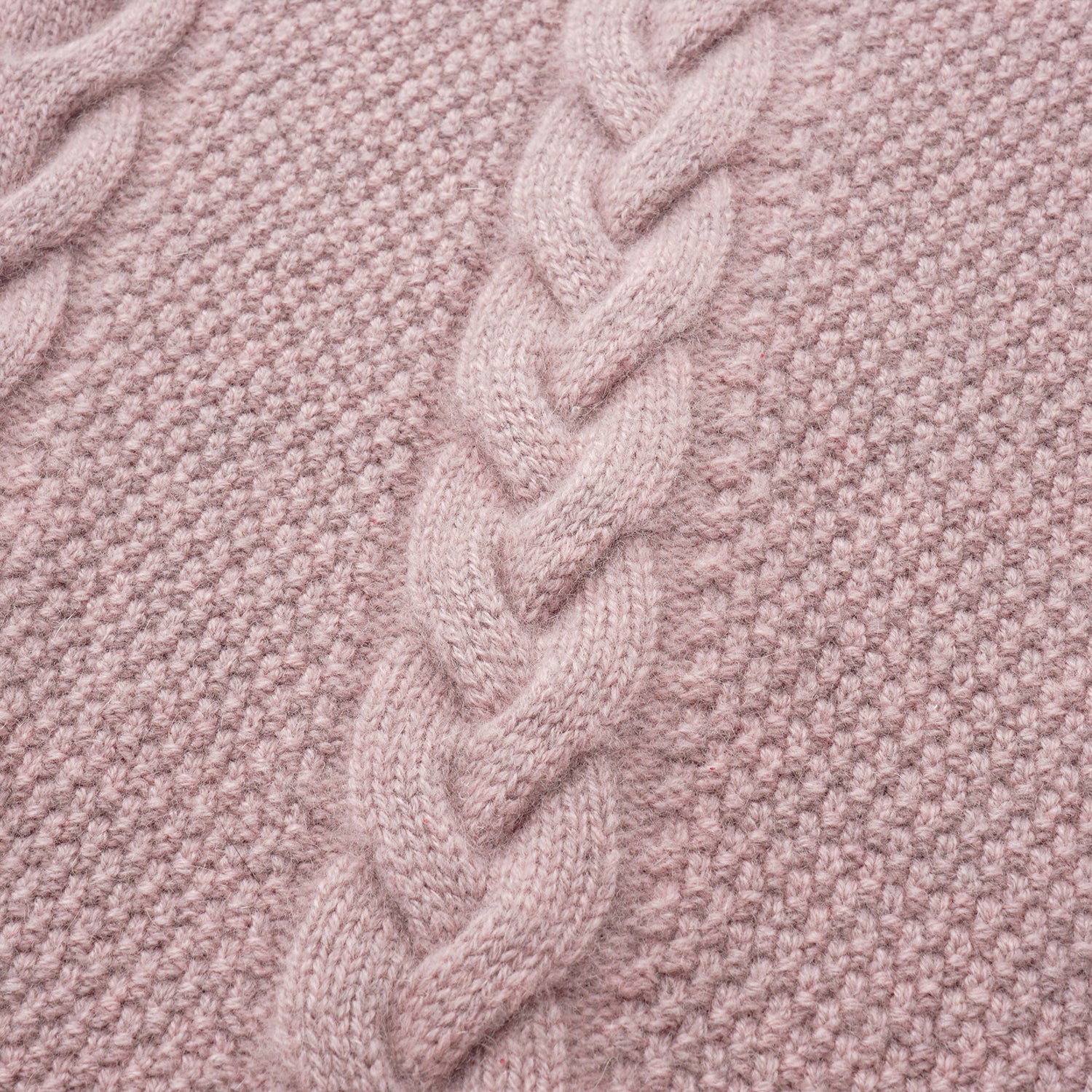 “Spring Diary” 100% Cashmere 立體編結針織開衫—Rosé Manuscript玫瑰詩稿