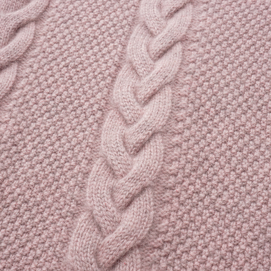 “Spring Diary” 100% Cashmere 立體編結針織開衫—Rosé Manuscript玫瑰詩稿