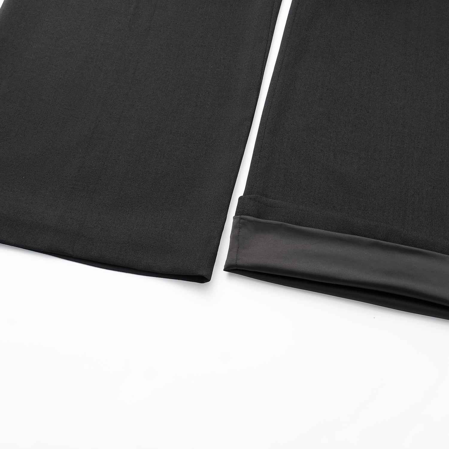 “Autumn Diary ” 韓國超彈力垂墜肌理面料特殊剪裁闊腿長褲—黑色