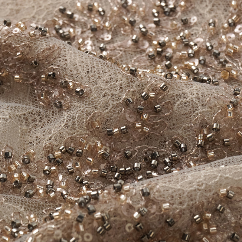 “茶宴” 奢華珠綉蕾絲輕國風披肩外套—Gold