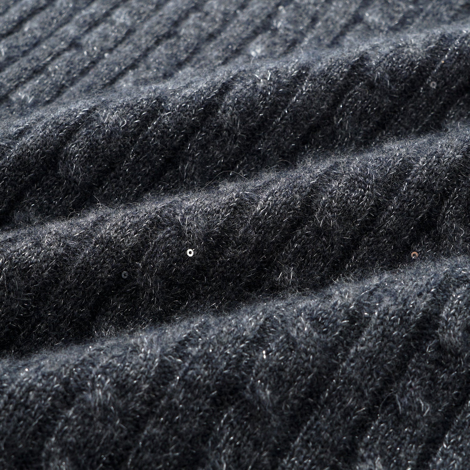 “Autumn Diary” 100% Cashmere 亮片麻花編織針織背心—Cedar Smoke雪松煙衫