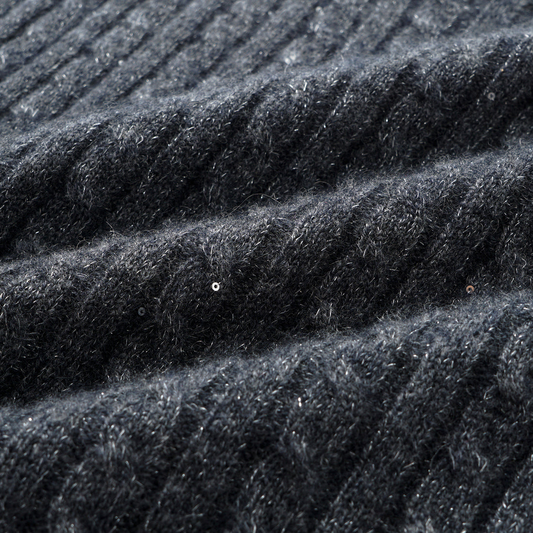 “Autumn Diary” 100% Cashmere 亮片麻花編織針織背心—Cedar Smoke雪松煙衫