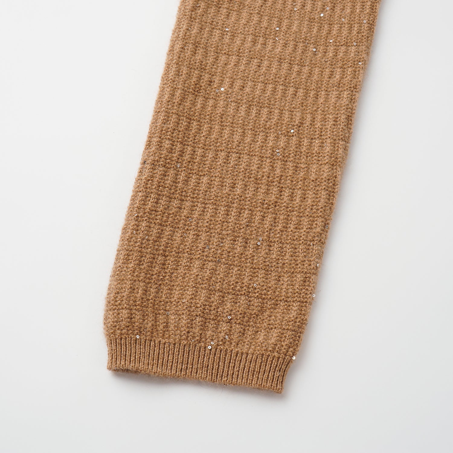 “Autumn Diary” 100% Cashmere極細絨柔星點低弧領針織上衣—Golden Acorn橡果暖陽