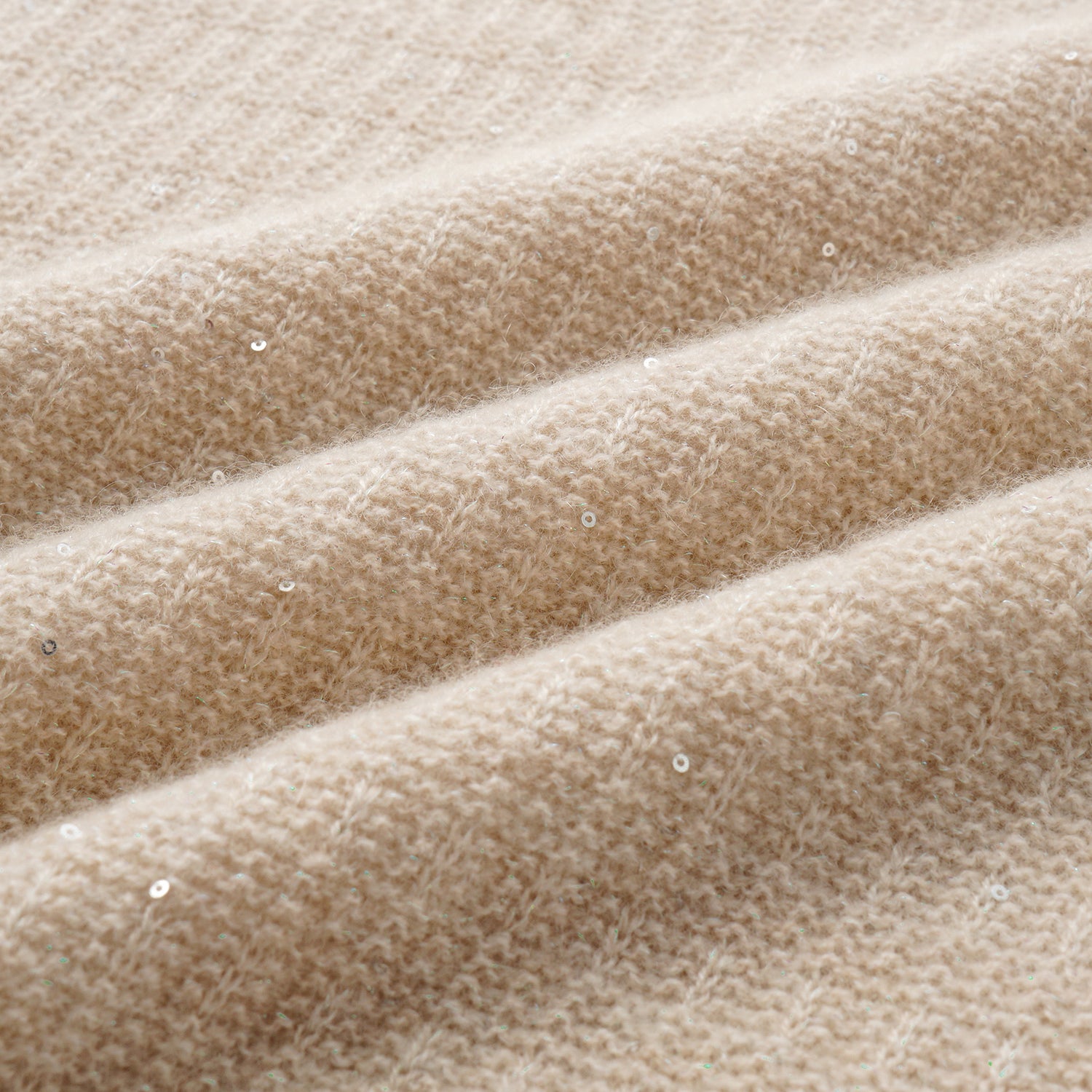 “Autumn Diary” 100% Cashmere極細絨柔星點低弧領針織上衣—Dream of Wheatfield麥田之夢