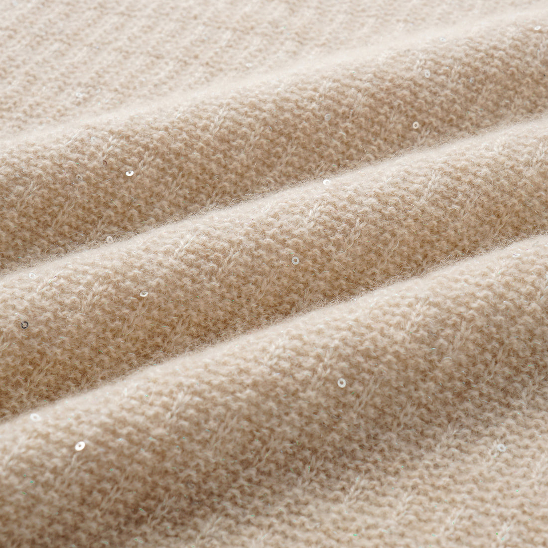 “Autumn Diary” 100% Cashmere極細絨柔星點低弧領針織上衣—Dream of Wheatfield麥田之夢