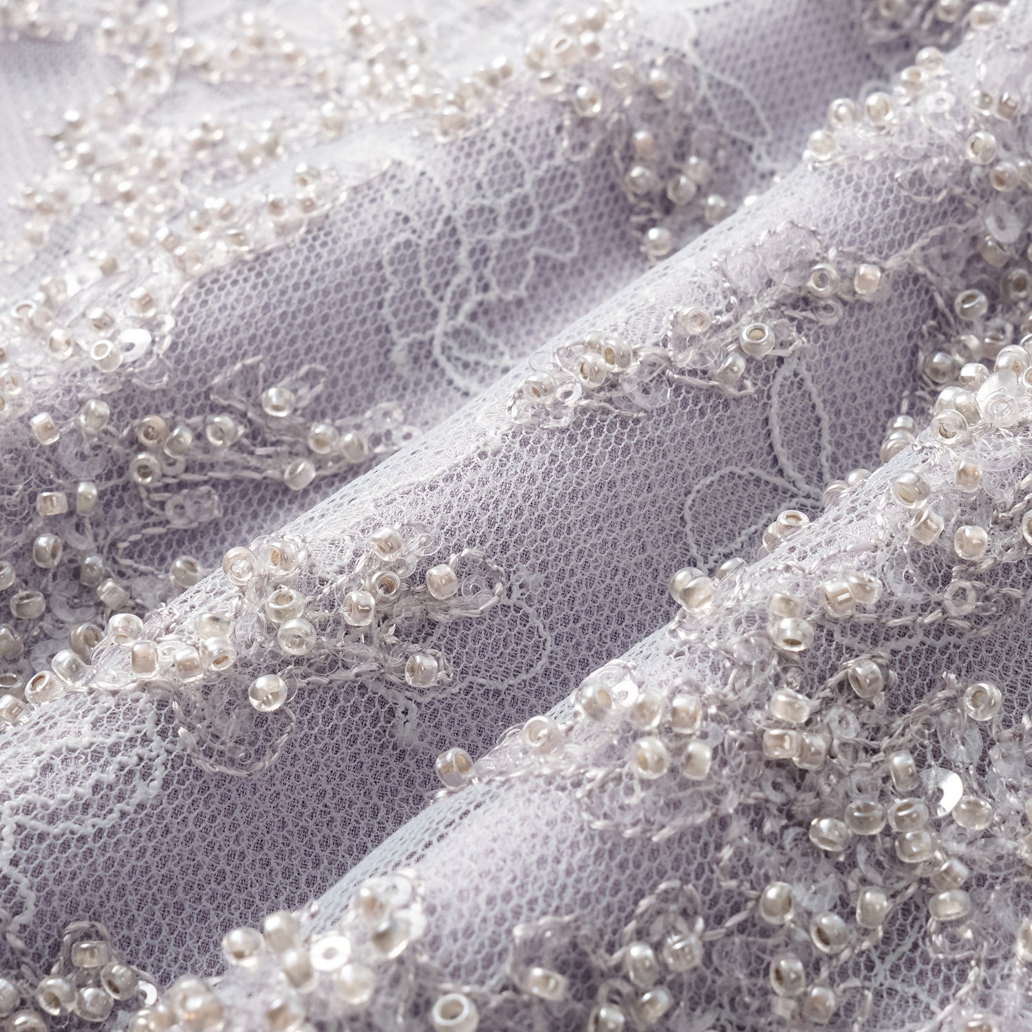 “茶宴” 奢華珠綉蕾絲輕國風闊腿長褲—Silver