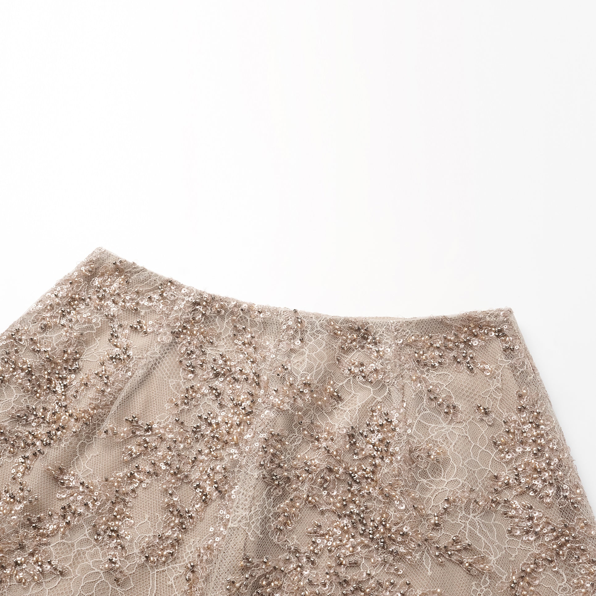 “茶宴” 奢華珠綉輕國風蕾絲短褲—Gold