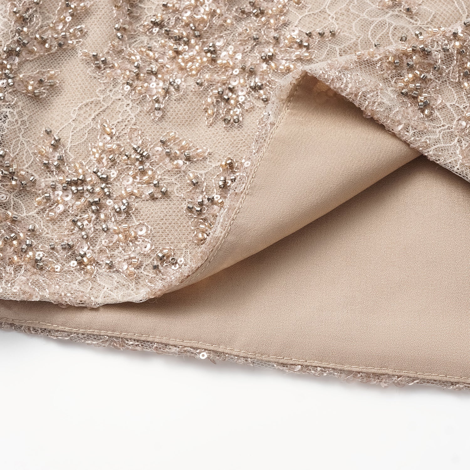 “茶宴” 奢華珠綉輕國風蕾絲短褲—Gold