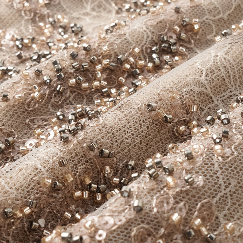 “茶宴” 奢華珠綉輕國風蕾絲短褲—Gold