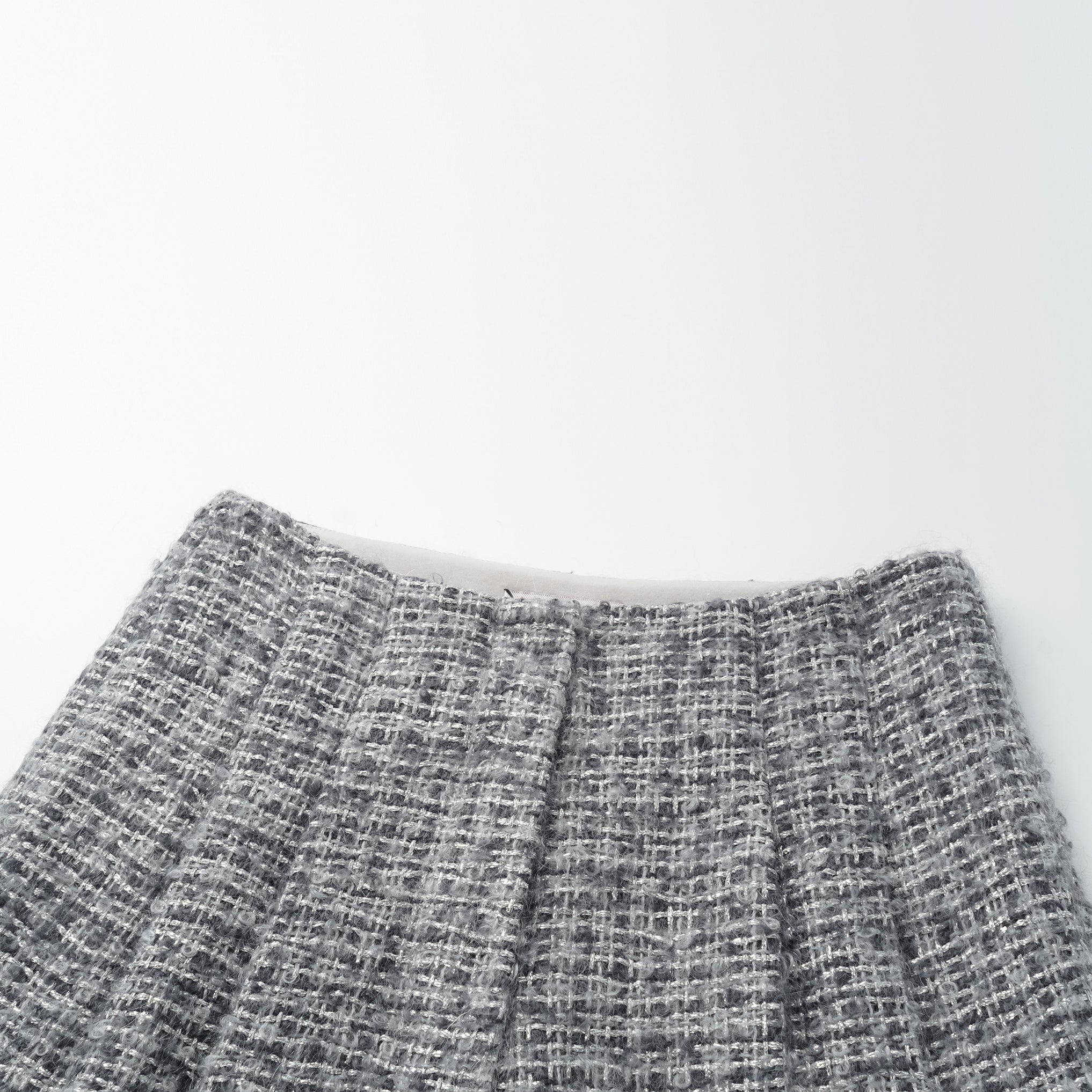 “Breeze boucle" 英國頂級輕薄花呢八分寬褲—Starlit Smoke