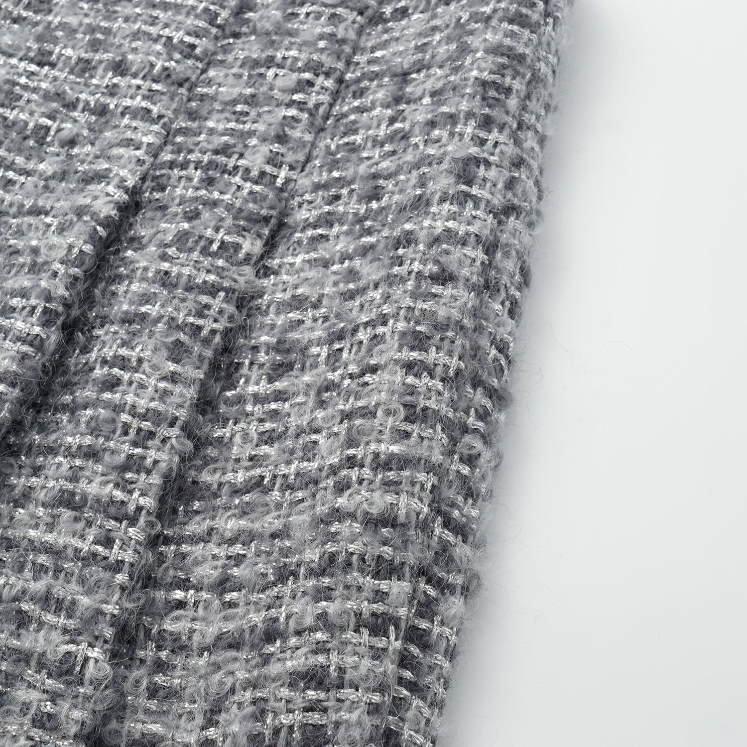 “Breeze boucle" 英國頂級輕薄花呢八分寬褲—Starlit Smoke