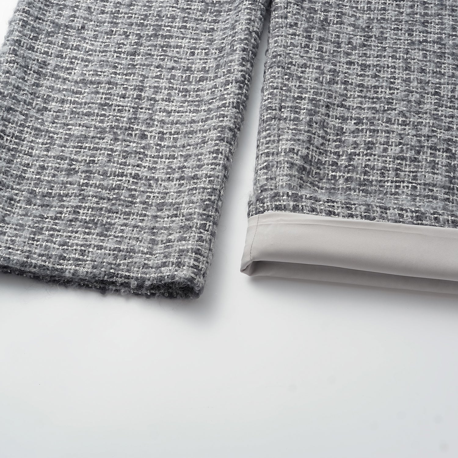 “Breeze boucle" 英國頂級輕薄花呢八分寬褲—Starlit Smoke