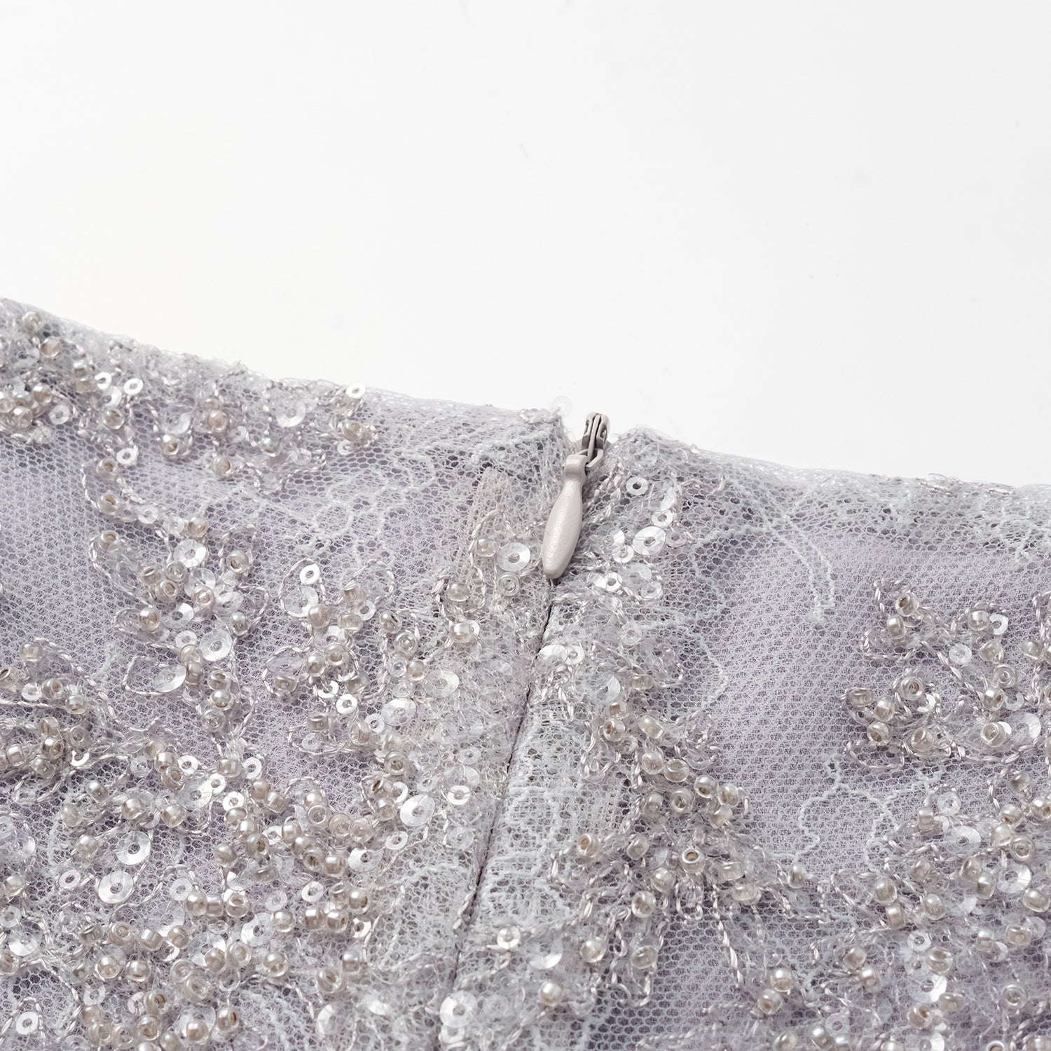 “茶宴” 奢華珠綉輕國風蕾絲短褲—Silver