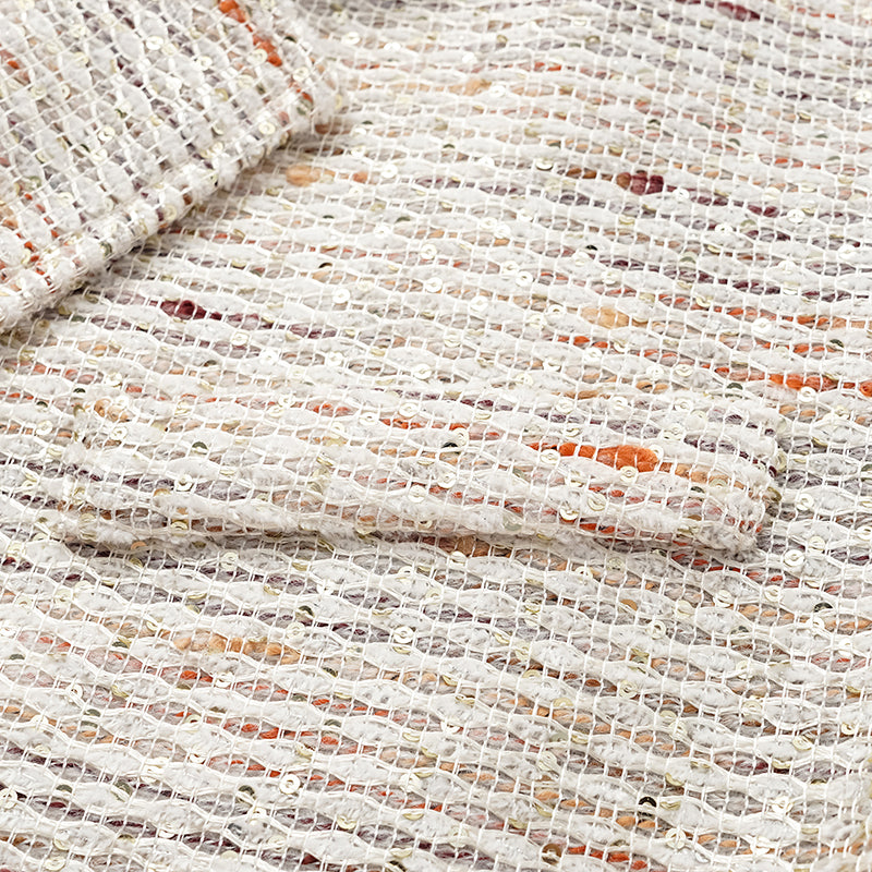 "Oxford Autumn Elegance" Tweed Vest - White and Multicolor 