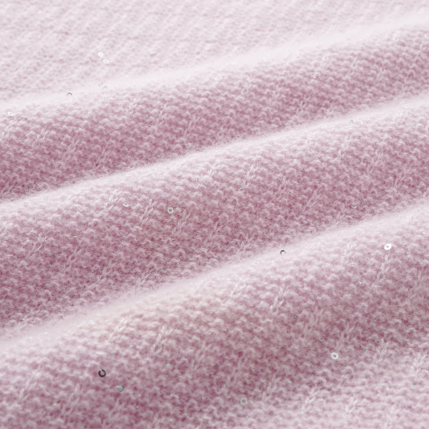 “Autumn Diary” 100% Cashmere極細絨柔星點低弧領針織上衣—Lilac Dawn紫丁曙夢