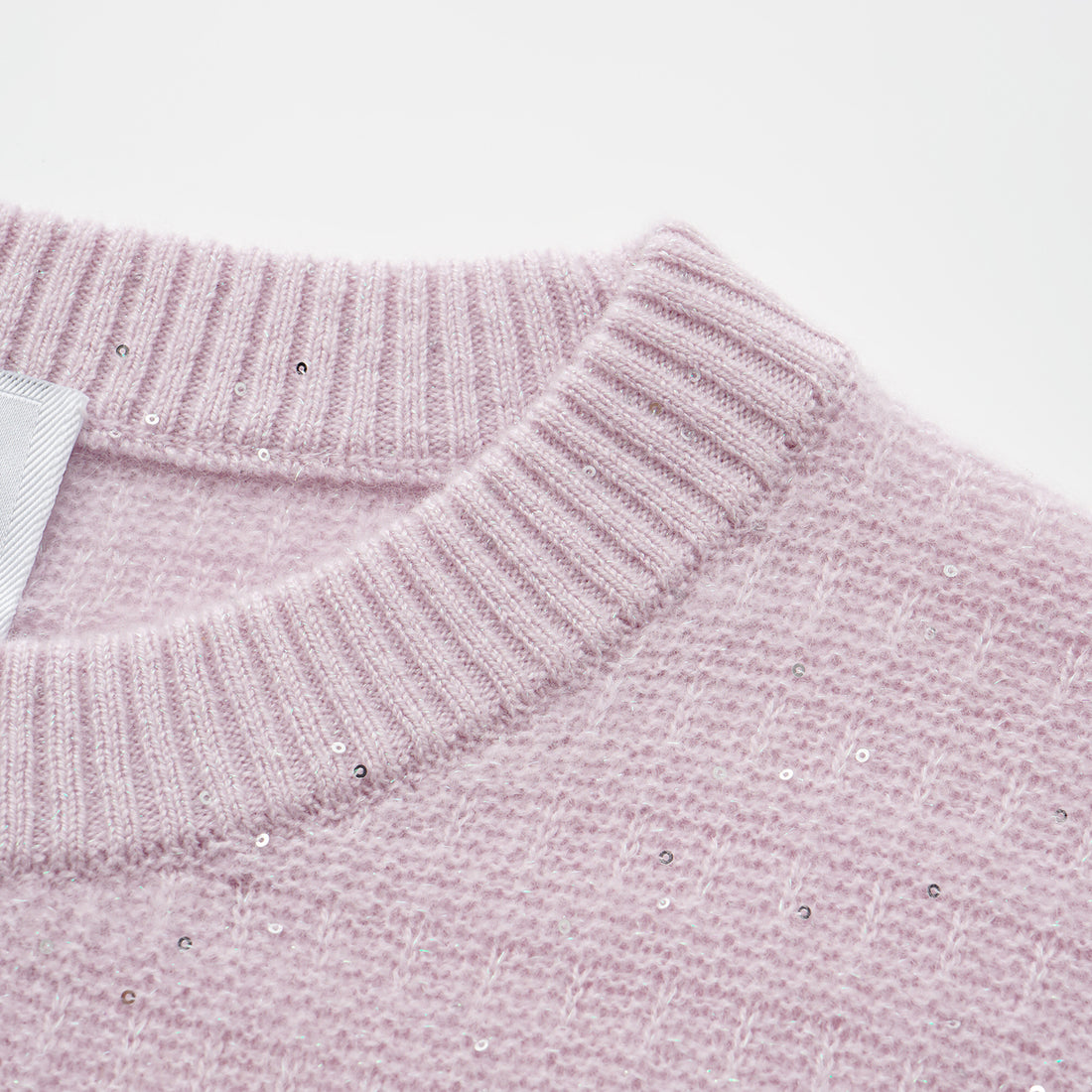 “Autumn Diary” 100% Cashmere極細絨柔星點針織上衣—Lilac Dawn紫丁曙夢