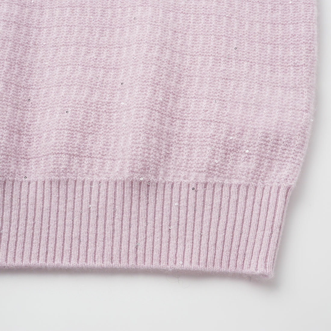 “Autumn Diary” 100% Cashmere極細絨柔星點針織上衣—Lilac Dawn紫丁曙夢