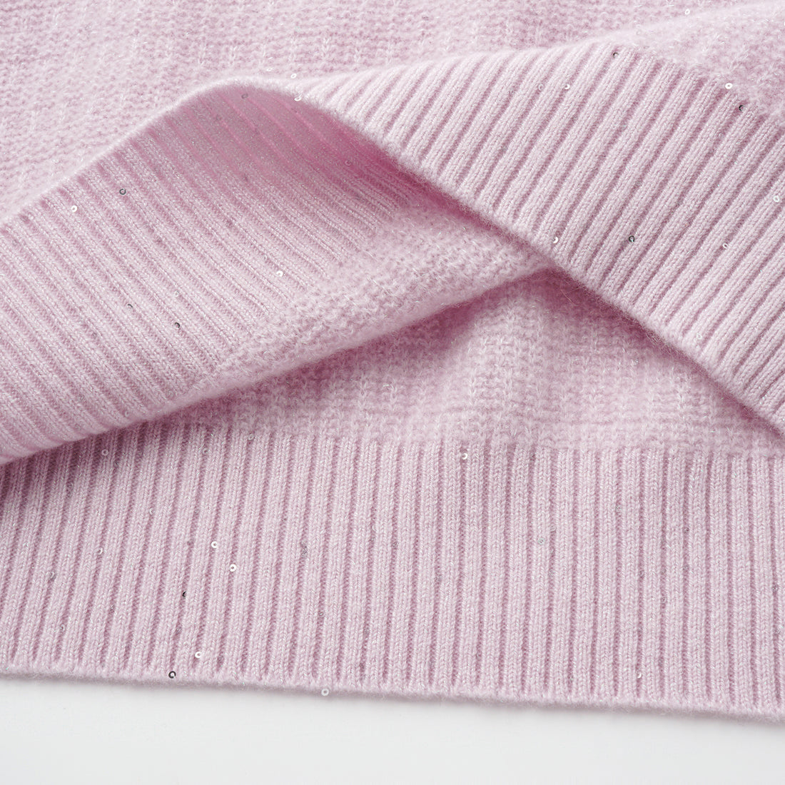 “Autumn Diary” 100% Cashmere極細絨柔星點針織上衣—Lilac Dawn紫丁曙夢