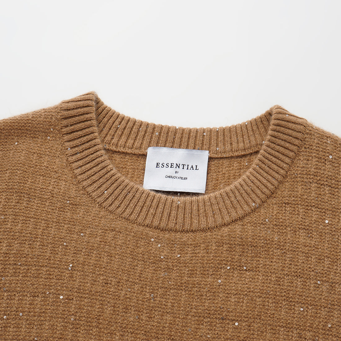 “Autumn Diary” 100% Cashmere極細絨柔星點針織上衣—Golden Acorn橡果暖陽