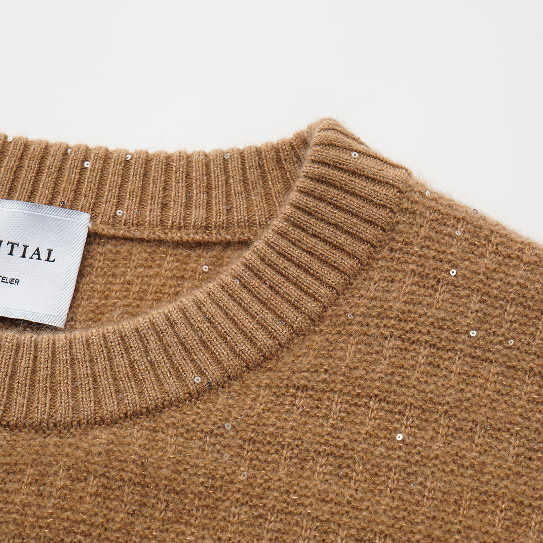 “Autumn Diary” 100% Cashmere極細絨柔星點針織上衣—Golden Acorn橡果暖陽