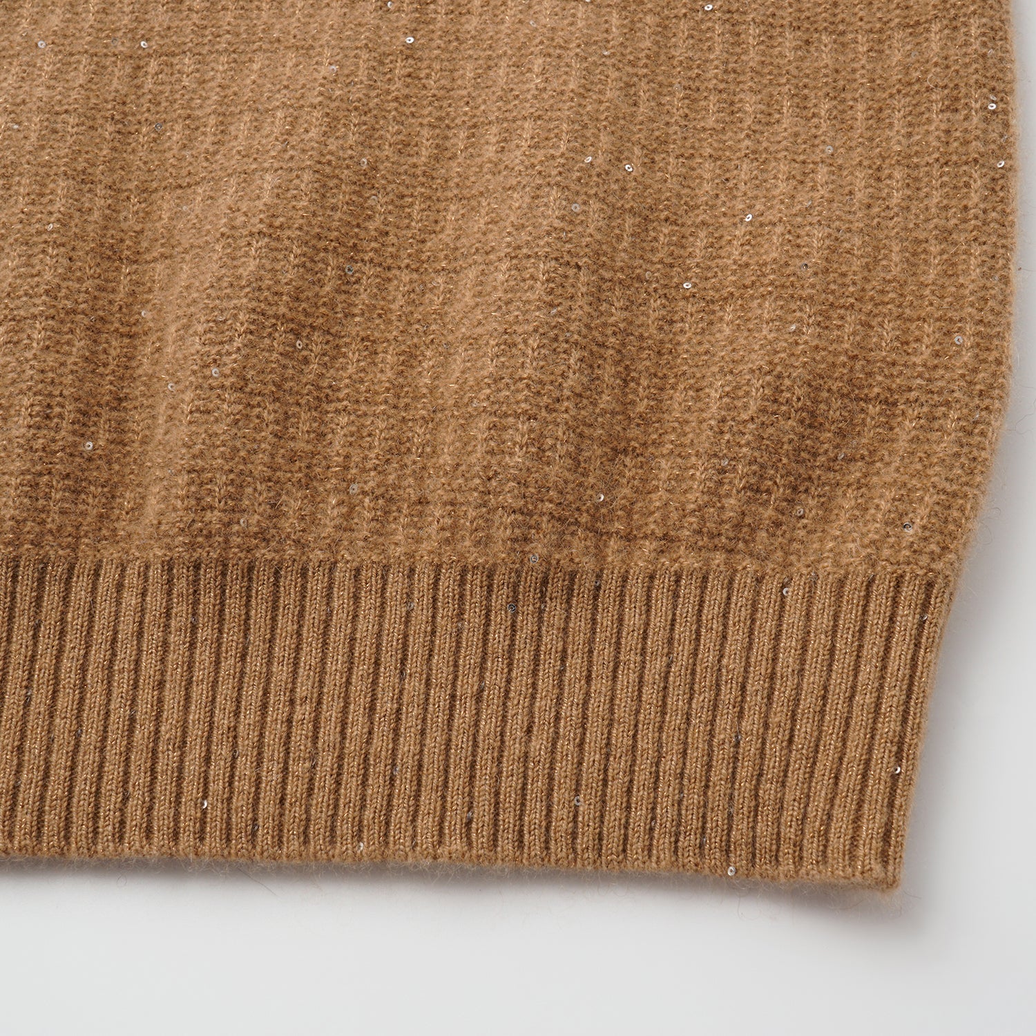 “Autumn Diary” 100% Cashmere極細絨柔星點針織上衣—Golden Acorn橡果暖陽