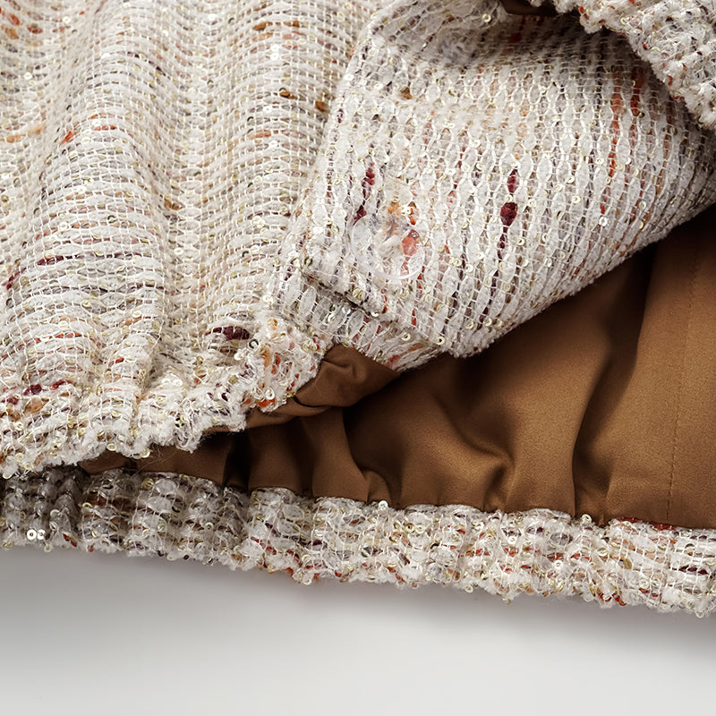 "Oxford Autumn Elegance" Tweed Vest - White and Multicolor 