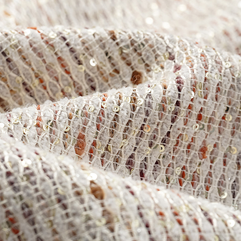 "Oxford Autumn Elegance" Tweed Vest - White and Multicolor 