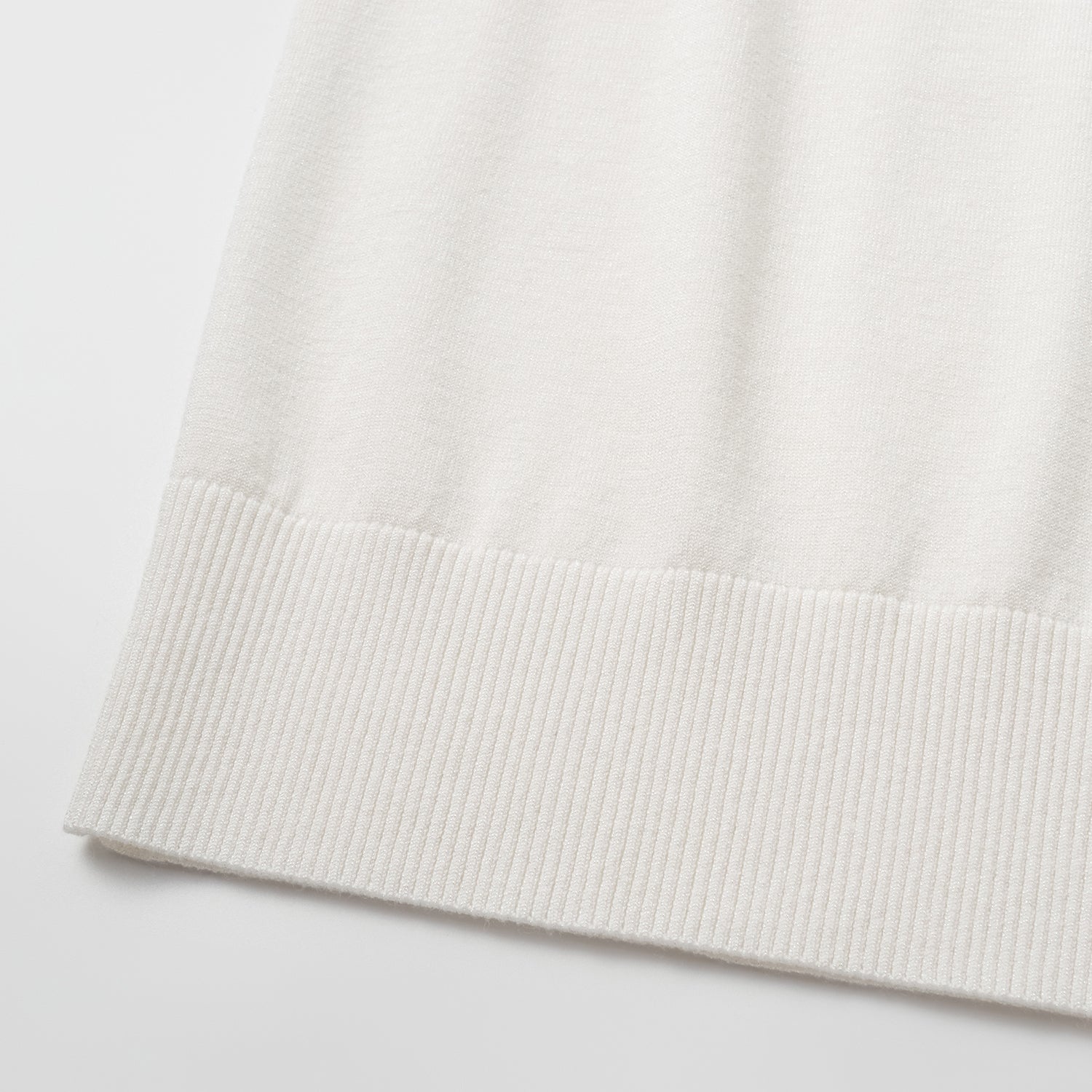 "Summer Diary" 涼感三醋酸喀什米爾針織短袖開衫—PURE