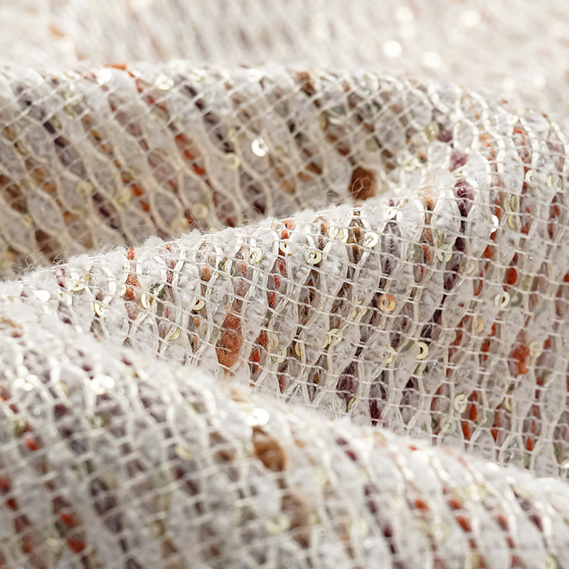 "Oxford Autumn Elegance" Tweed Oversized Jacket - White and Multicolor 