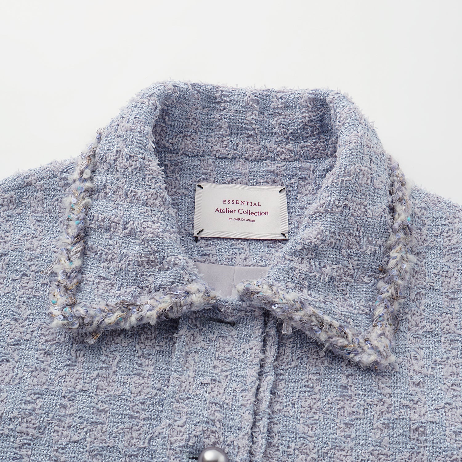 “Tokyo’Hours” 西班牙千鳥紋簇絨工藝Oversized花呢外套—Violet Hour紫韻漫境