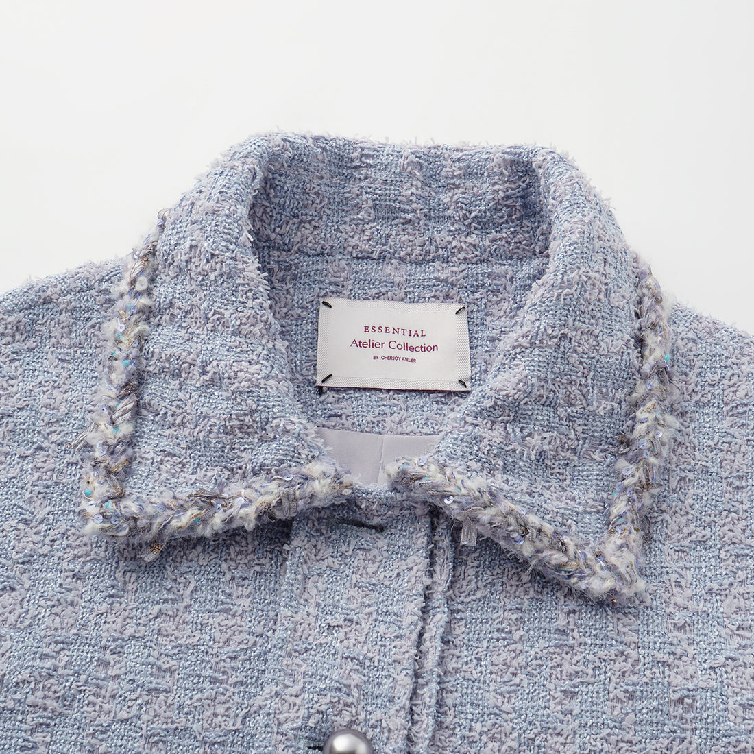 “Tokyo’Hours” 西班牙千鳥紋簇絨工藝Oversized花呢外套—Violet Hour紫韻漫境