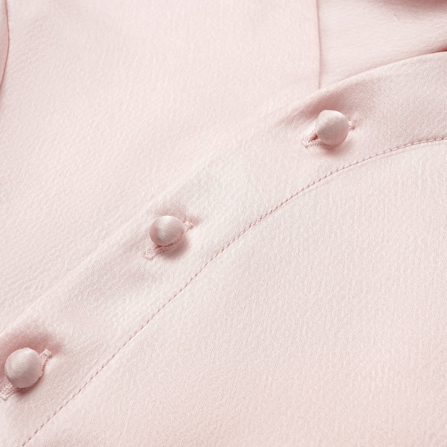 “春意” 晶鱗肌理醋酸輕中式襯衫—櫻花粉