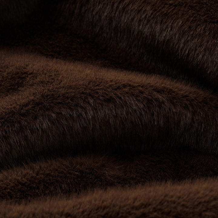 “Imperial Gala” 柔奢霧絨環保皮草長版馬甲洋裝—Velvet Mink錦貂流華