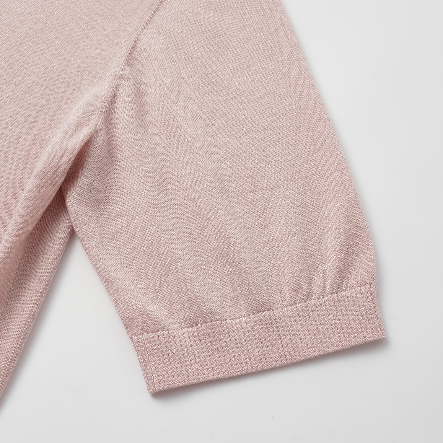 "Summer Diary" 涼感三醋酸喀什米爾針織短袖開衫—LOVE