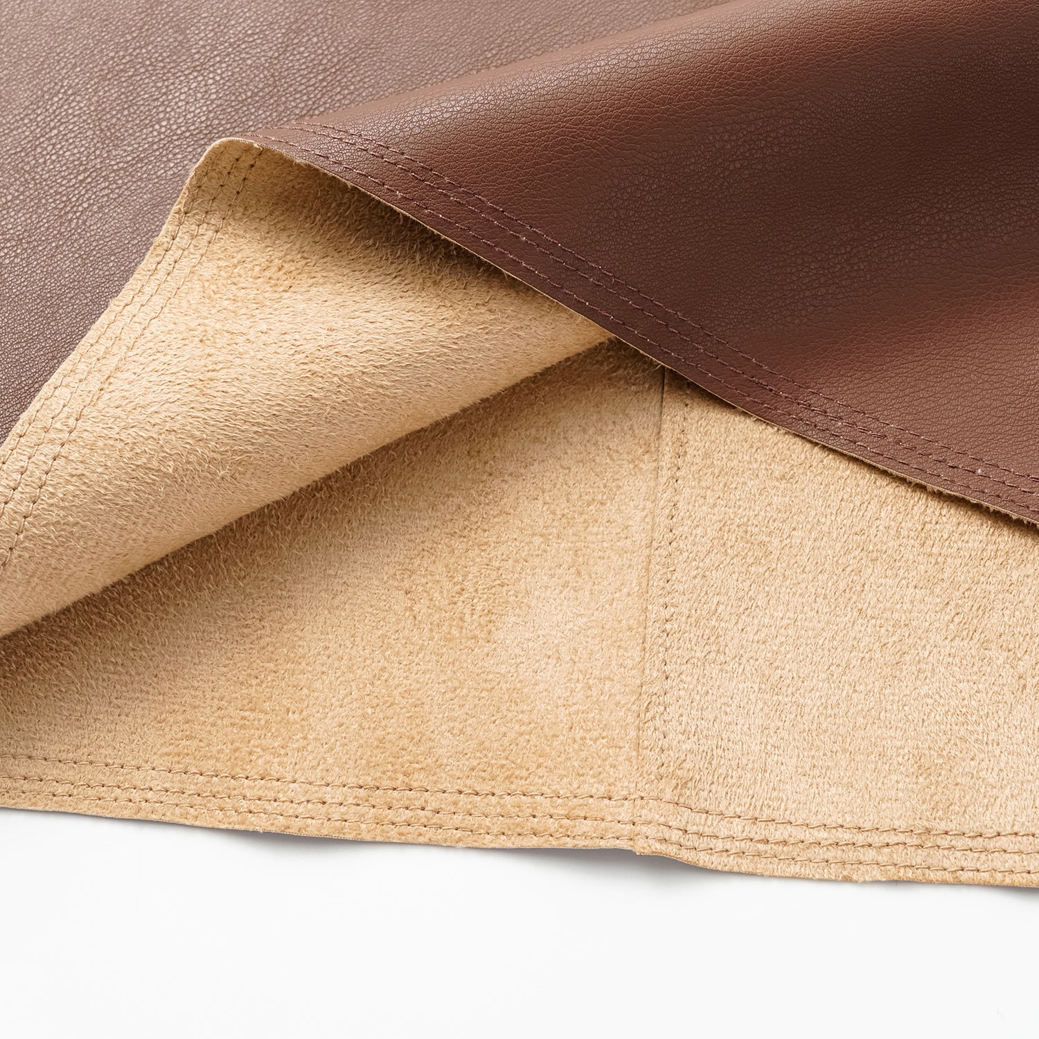 "Easy-go Chic" Vegan Leather Cut Pencil Skirt - Honey Brown 