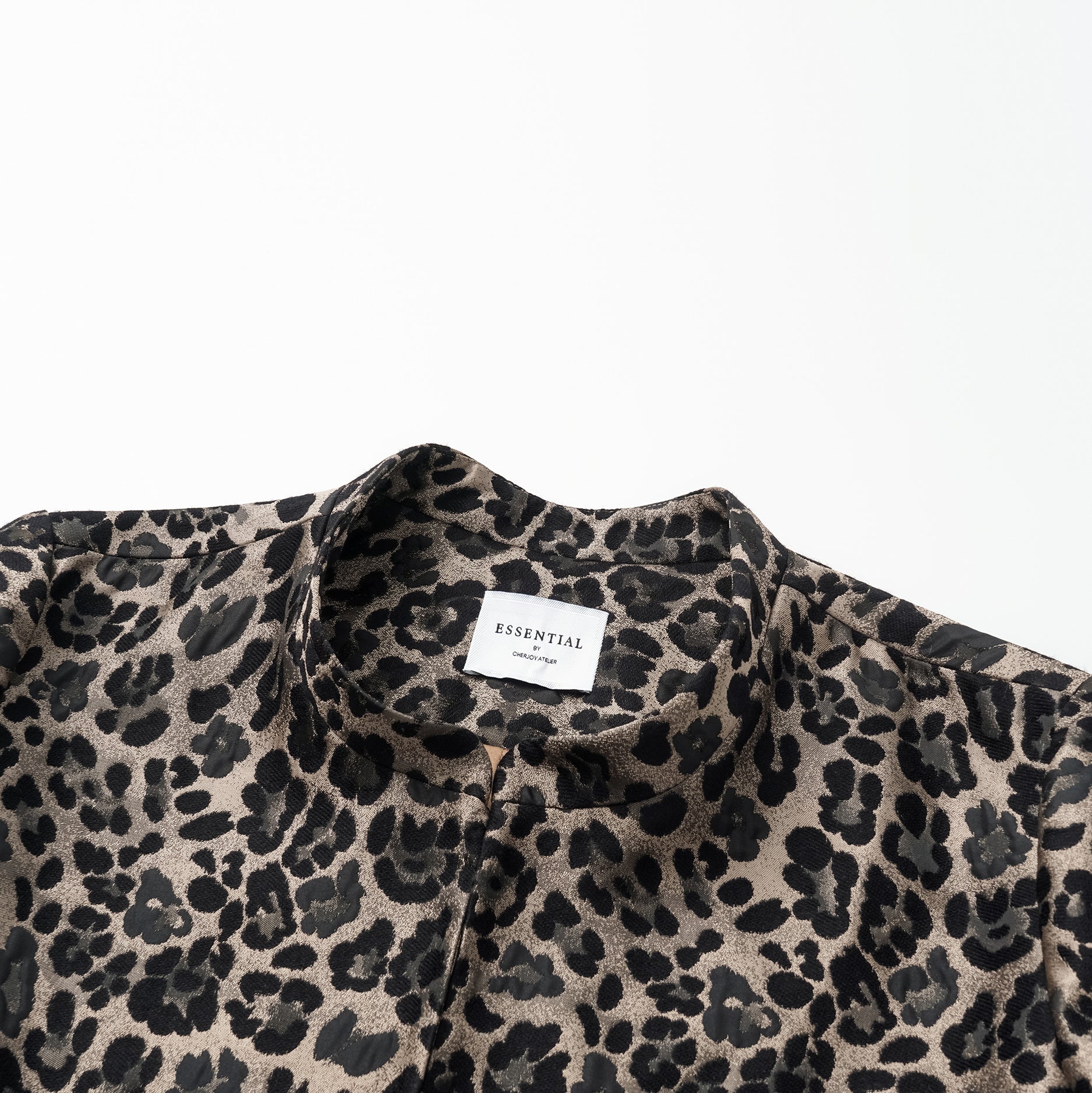 義大利羊毛提花立體剪裁新中式外套