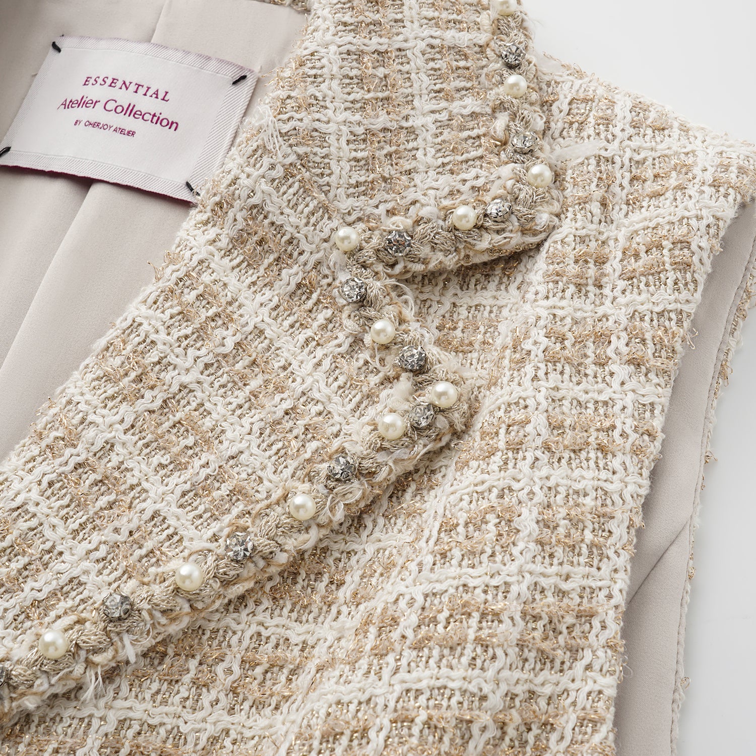 "Westminster Weekdays" 法國縷金工藝花呢修身背心—Long Island Reverie長島假期