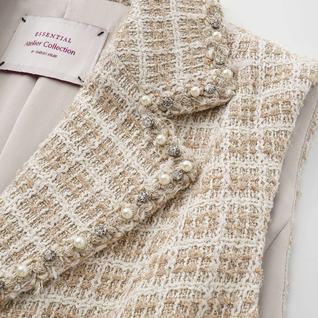 "Westminster Weekdays" 法國縷金工藝花呢修身背心—Long Island Reverie長島假期