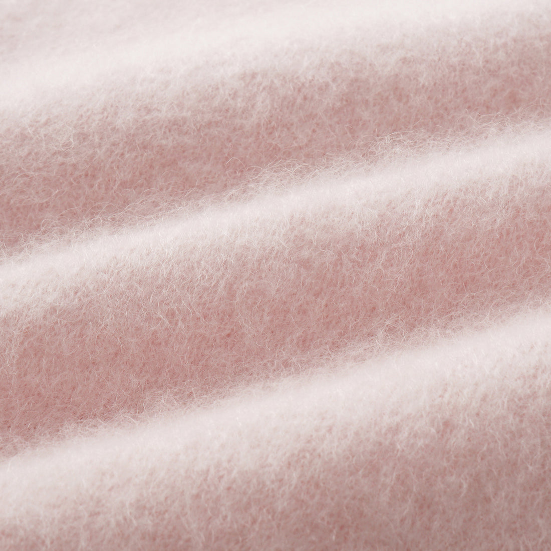 “Winter Diary” 100%Cashmere極細絨柔梳纖工藝立領五分袖上衣—Cotton Blush棉花蜜粉