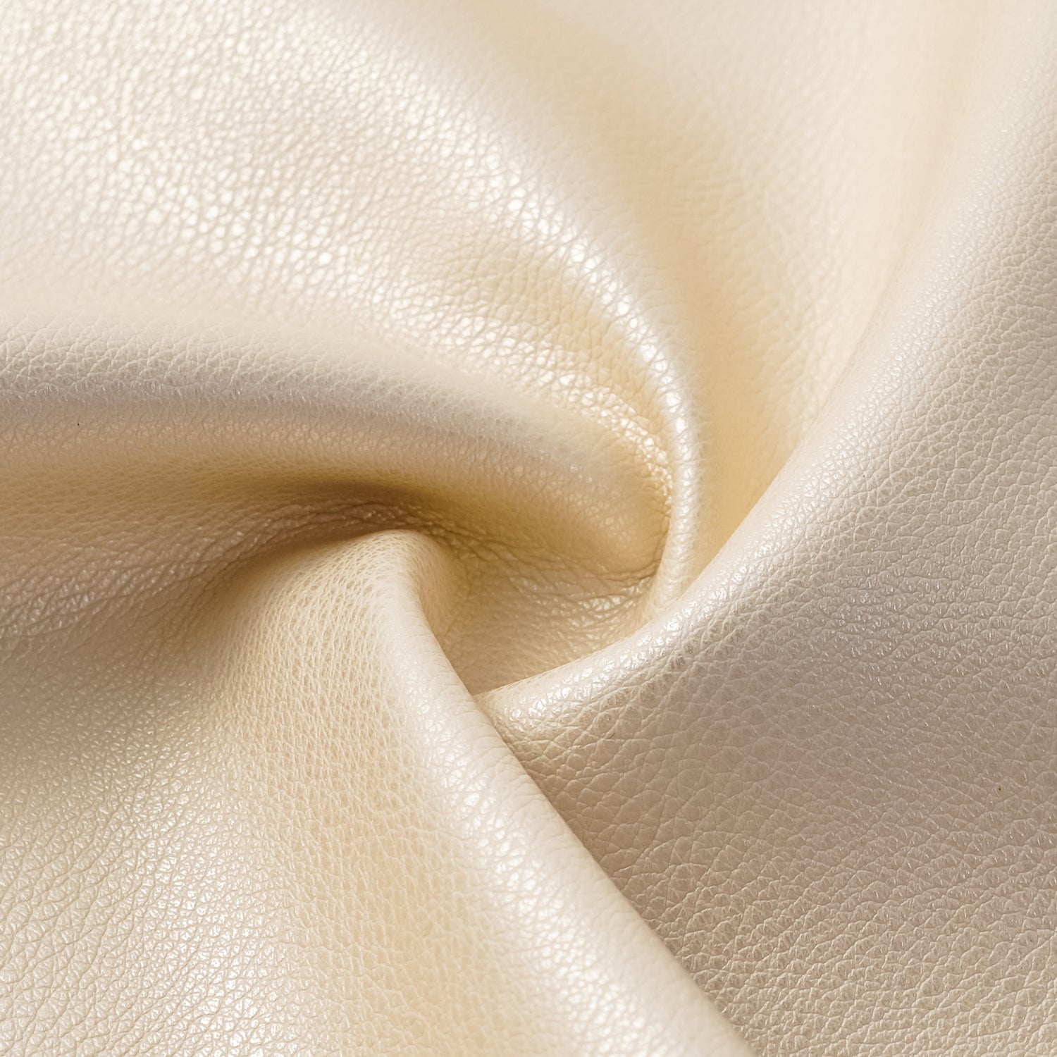 "Easy-go Chic" Vegan Leather Cut Pencil Skirt - Pearlescent White 