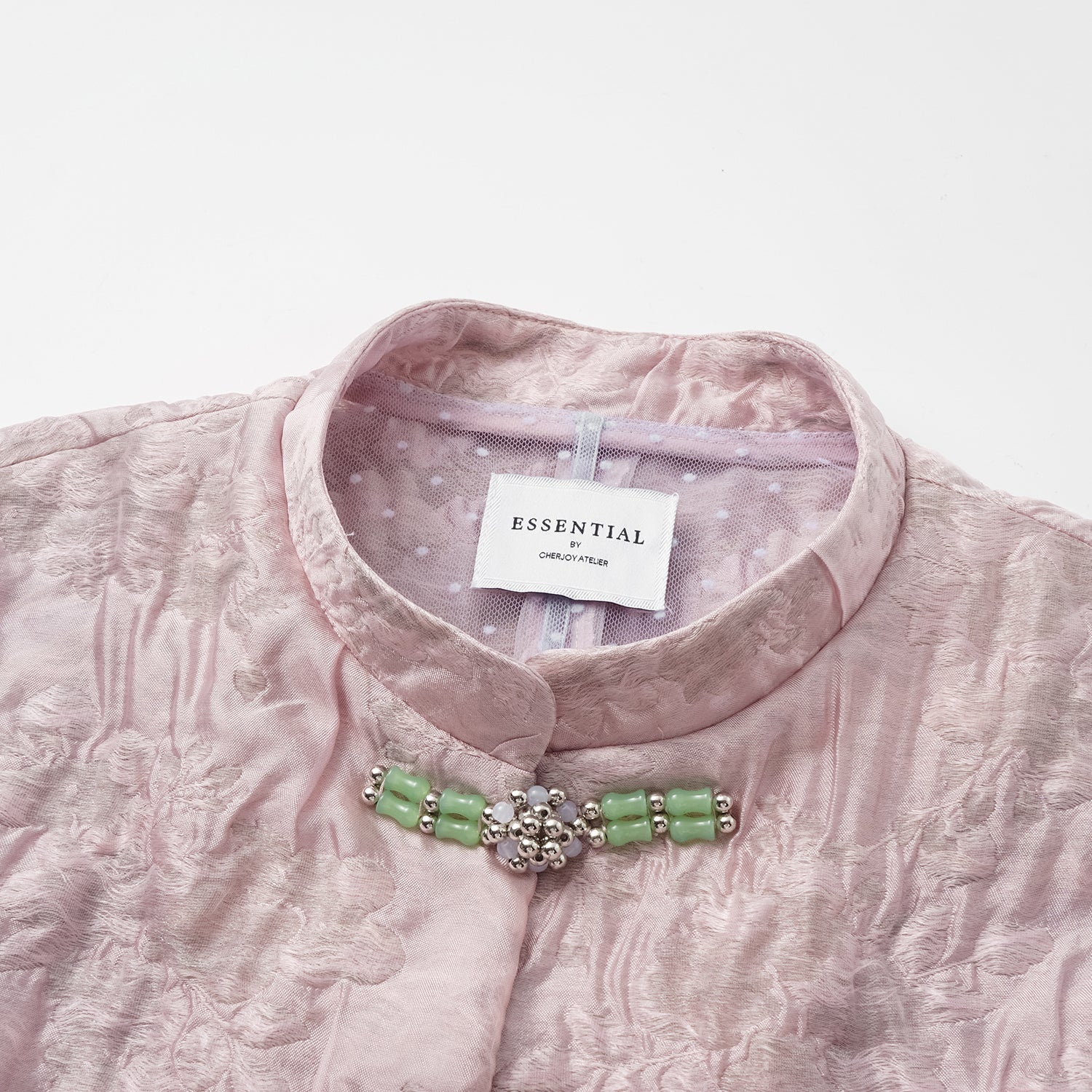 “春意” 冰晶提花輕國風馬甲背心—薔薇露