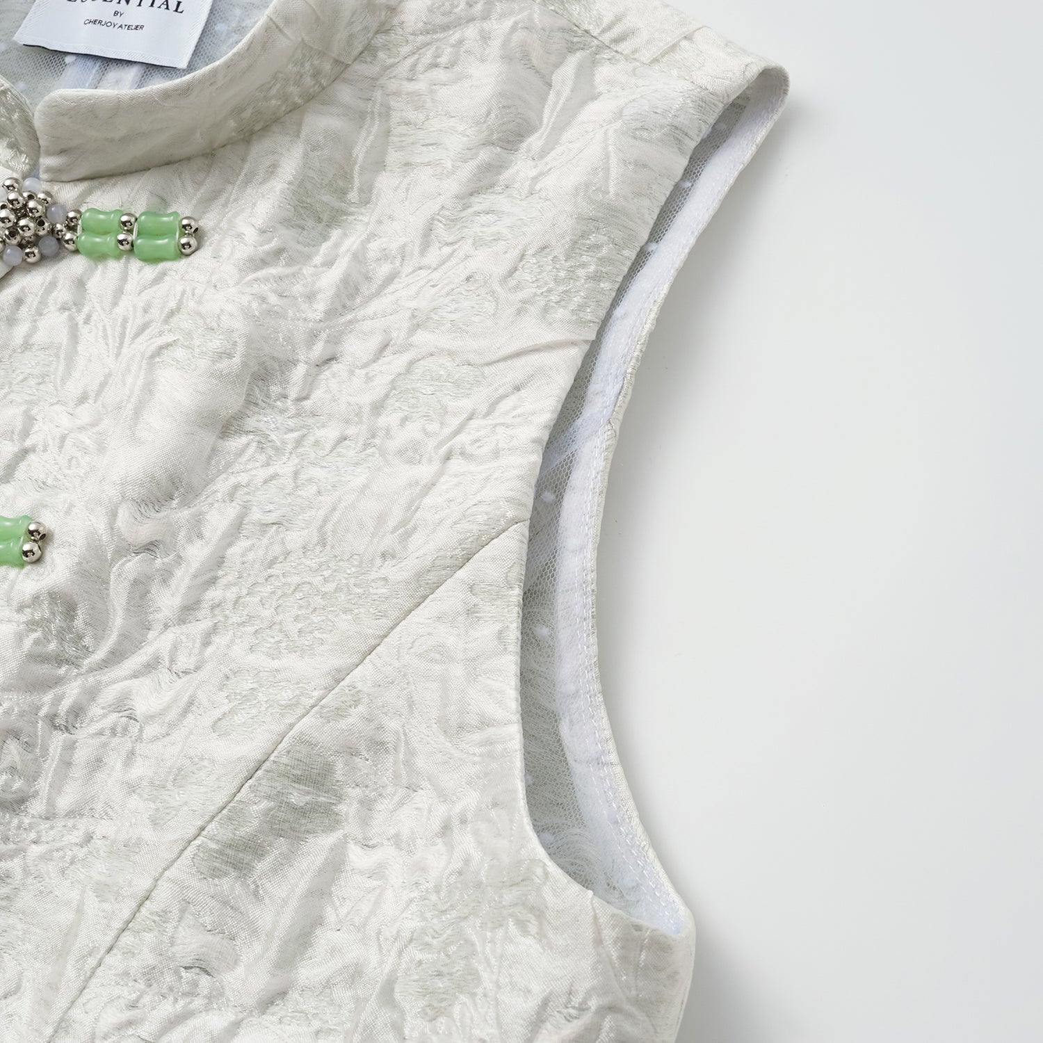 “春意” 冰晶提花輕國風馬甲背心—浮玉春