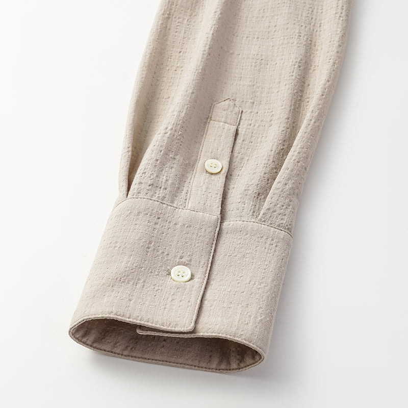 “Easy go Chic” 華夫格墊肩襯衫/短褲套裝—大象灰