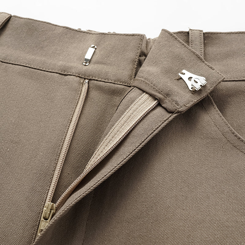 “Easy-go Chic” Premium 頂級高彈力棉牛仔九分褲—餅乾