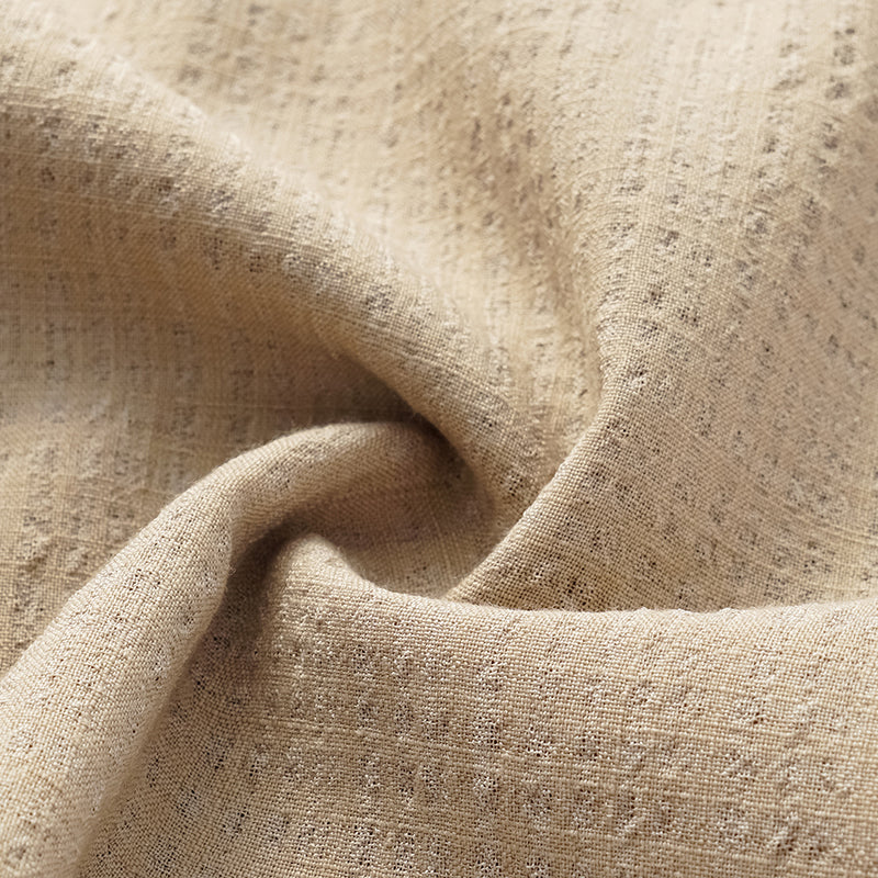 “Easy go Chic” 華夫格墊肩襯衫/短褲套裝—駝