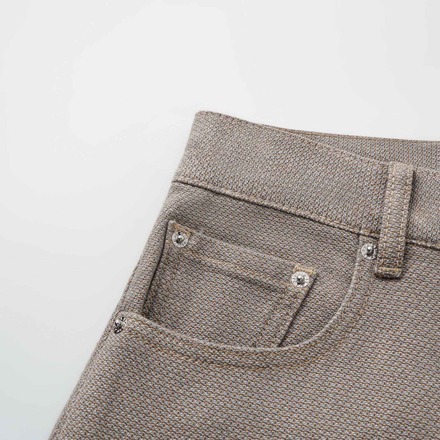 “Easy-go Chic“土耳其頂級霧紋棉高腰反摺牛仔褲—Smoky Agarwood沉香煙褐